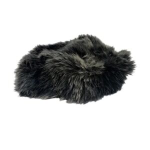 Vintage Miss Collette London Faux Fur Pillbox Hat Grey Black Made in England